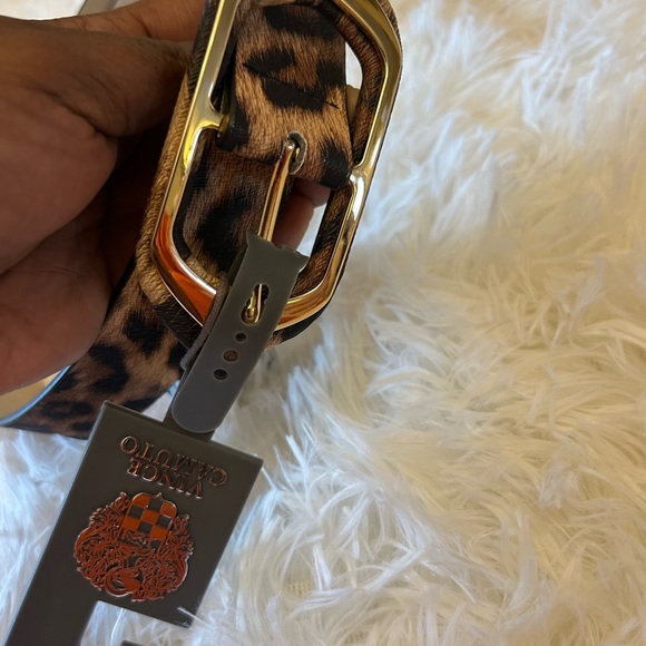 Vince Camuto Leopard Print Belt with Gold Buckle - Picture 12 of 15
